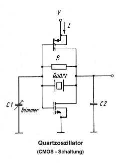 Schwingkreis mit Quartz/CMOS-Schaltung